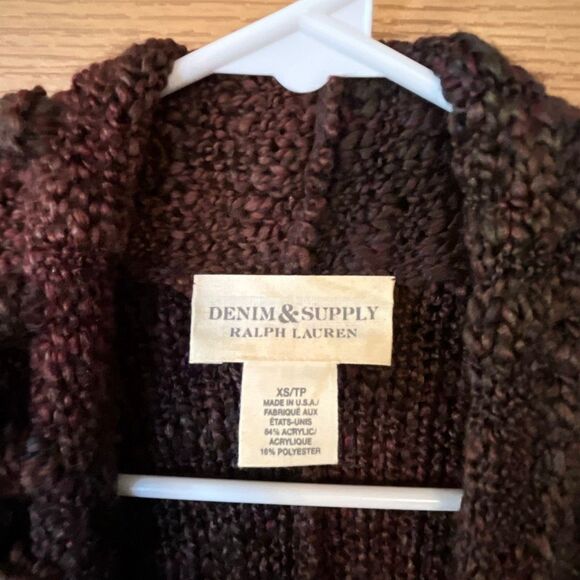 Denim & Supply Ralph Lauren Open Front Fringe Cardigan Sweater - Picture 3 of 5